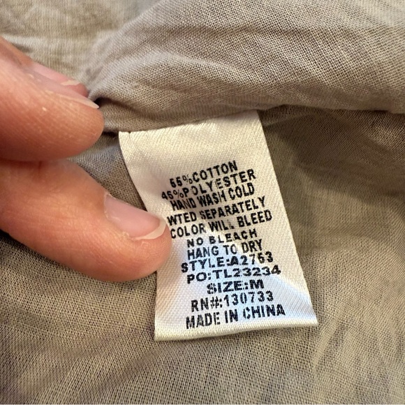 Umgee Mini Dress Women’s Med Brown Taupe Embroidered Floral Lace Crochet Boho - Picture 8 of 11